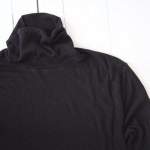 GAP Black Ribbed Long Sleeve Turtleneck